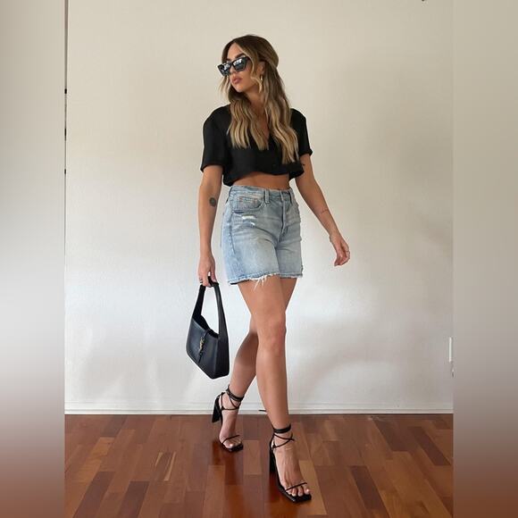 Devin Shorts by Pistola hide rose mom cut off size 33 (b18) - Picture 3 of 10